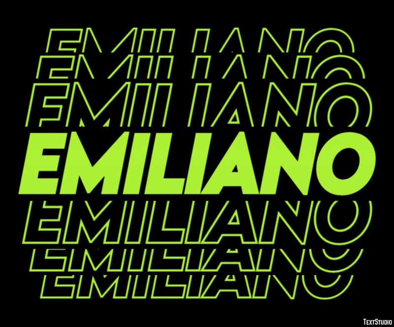 Emiliano Efecto de Texto