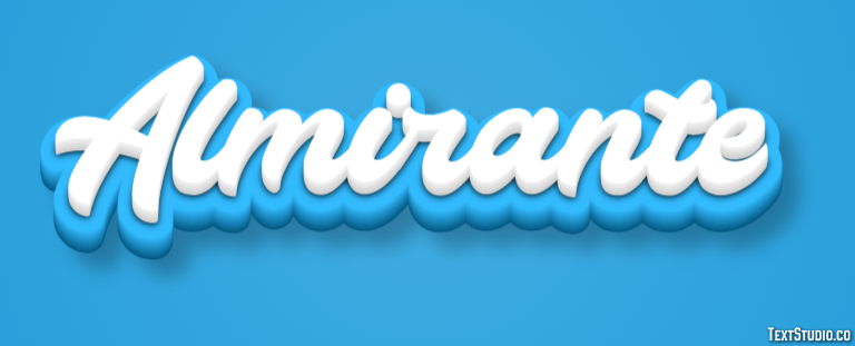 Almirante Efeito de texto