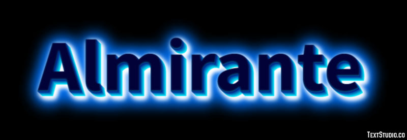 Almirante Efeito de texto