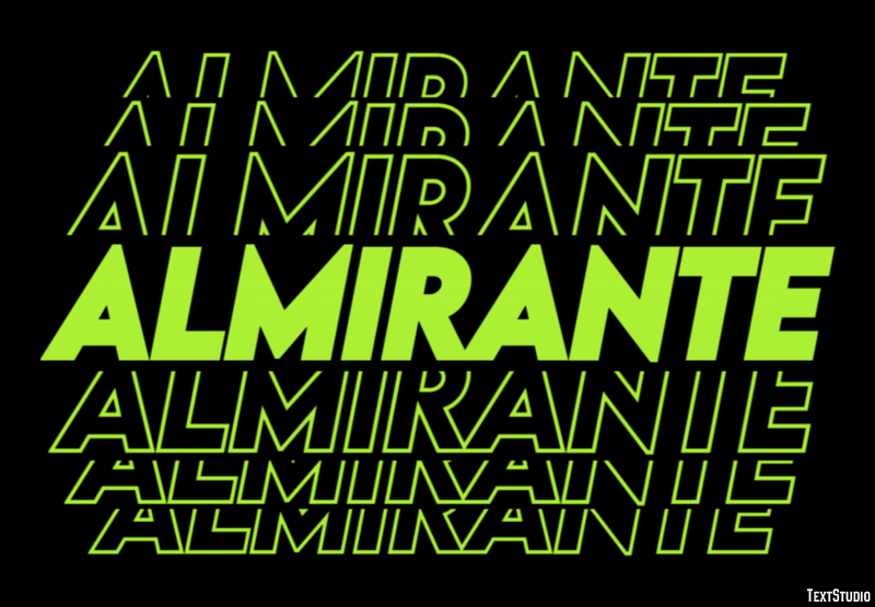 Almirante Efeito de texto