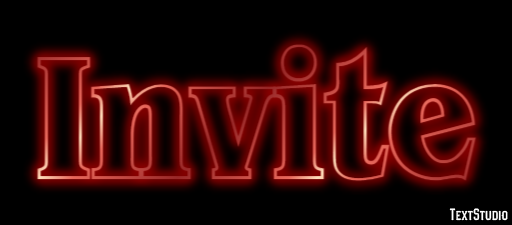 Invite Эффект текста