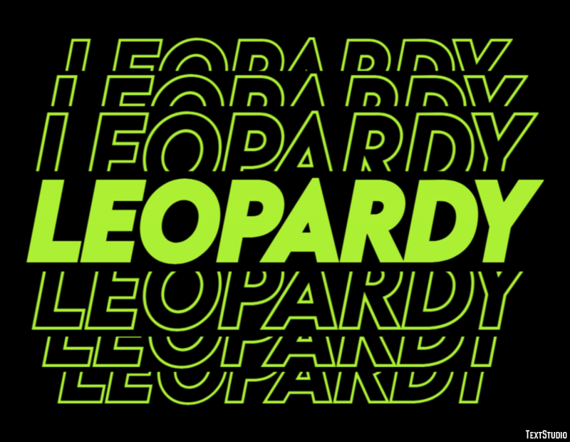 Leopardy Efekt tekstowy