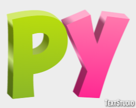 PY Texteffekt