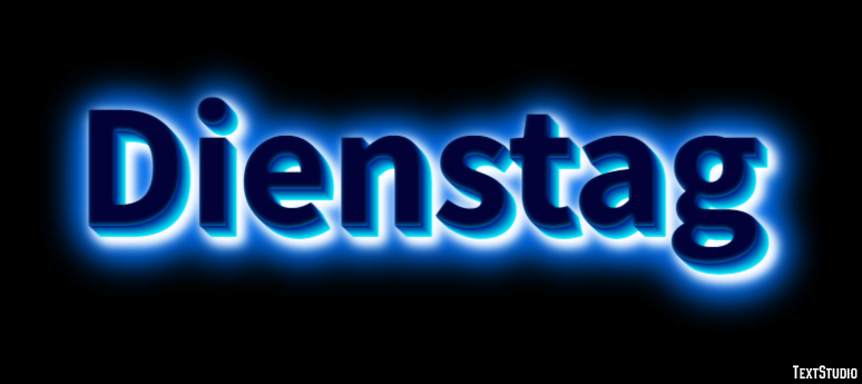 Dienstag Text effect