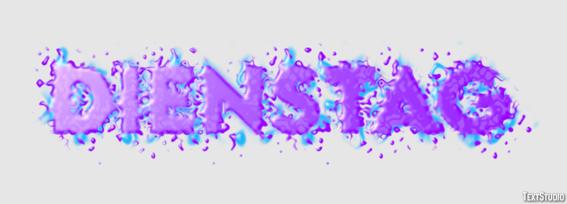 Dienstag Text effect