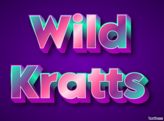 Wild Kratts Эффект текста