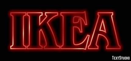 IKEA Text effect