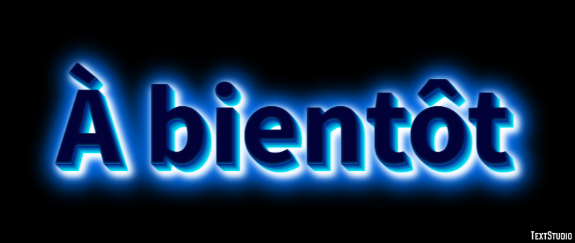 À bientôt Эффект текста