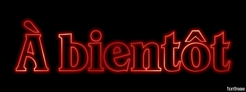À bientôt Texteffekt