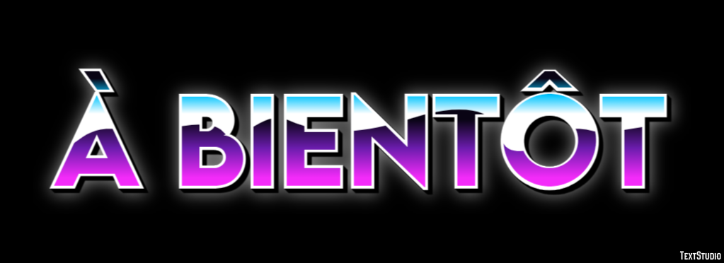 À bientôt Эффект текста