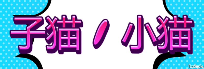 子猫 / 小猫 テキスト効果