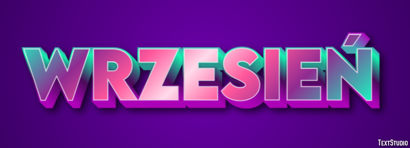 Wrzesień Efekt tekstowy