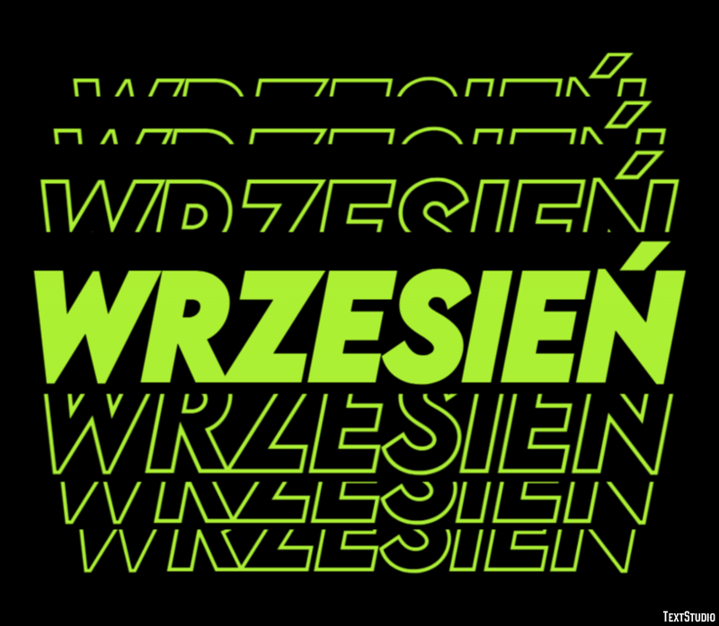 Wrzesień Texteffekt