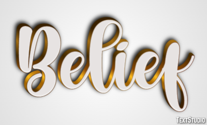 Belief Text effect