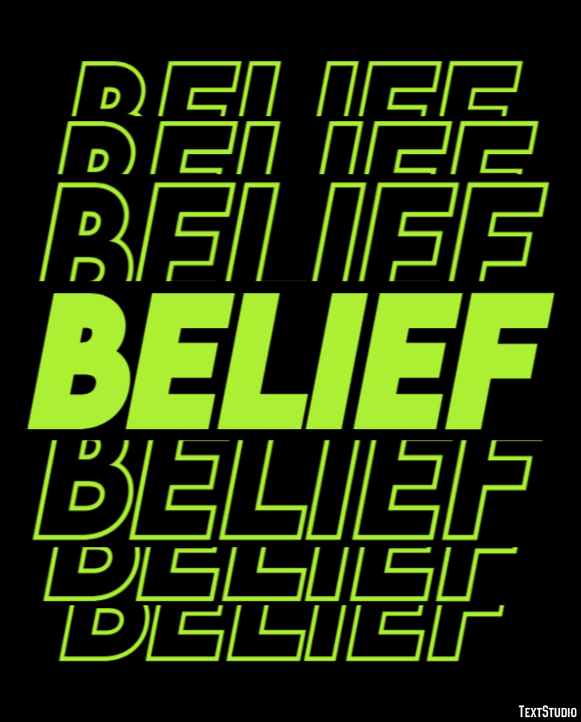 Belief Text effect