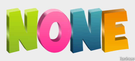None Text Effect
