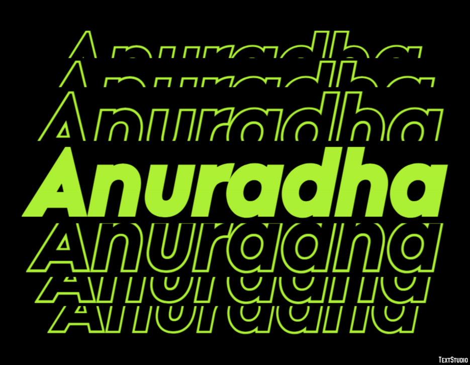 Anuradha Text effect