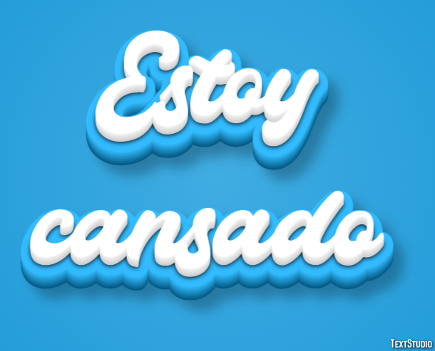 Estoy cansado Efecto de Texto