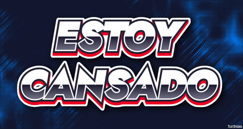 Estoy cansado Efeito de texto
