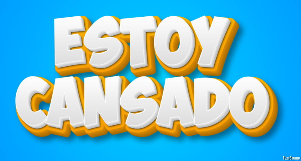 Estoy cansado Efecto de Texto