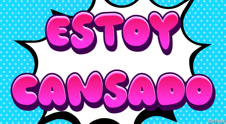 Estoy cansado Effet de texte