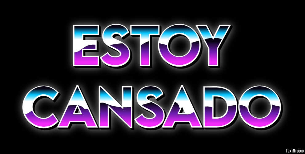 Estoy cansado Effet de texte