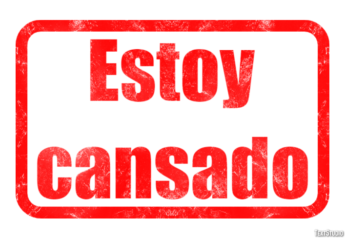 Estoy cansado Efeito de texto