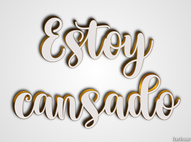Estoy cansado Effet de texte
