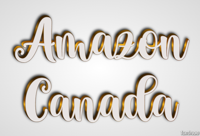 Amazon Canada Efecto de texto