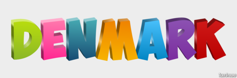 Denmark Text Effect