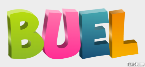 Buel Text effect
