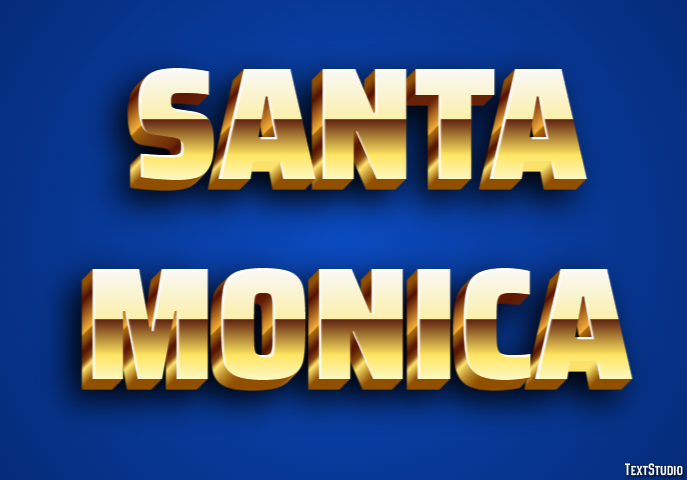 Santa Monica Efekt tekstowy