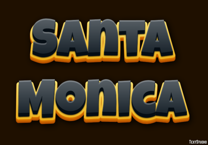Santa Monica Efekt tekstowy