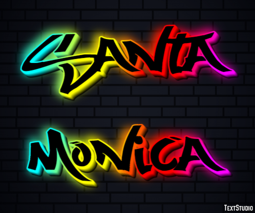 Santa Monica Efekt tekstowy