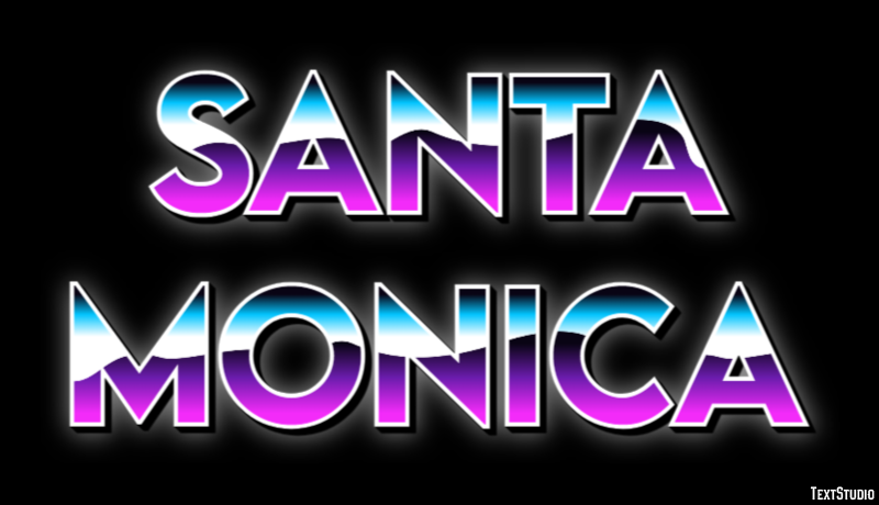 Santa Monica Efecto de Texto