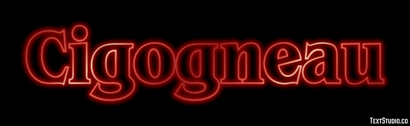 Cigogneau Efecto de texto