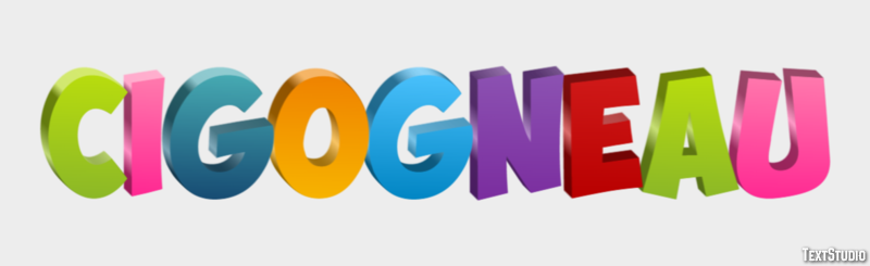 Cigogneau Efecto de texto