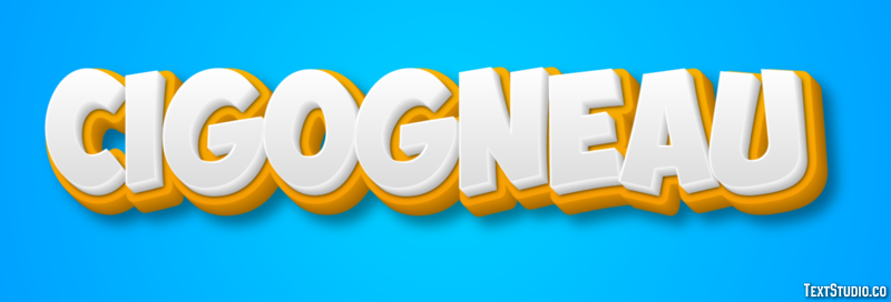 Cigogneau Efecto de texto