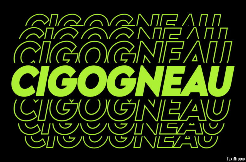 Cigogneau Efecto de texto