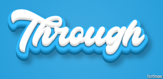 Through Text Effect