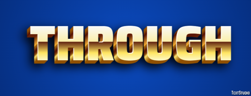 Through Text Effect