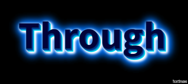 Through Text Effect