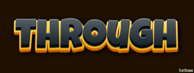 Through Text Effect