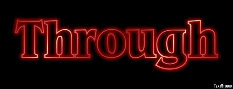 Through Text Effect