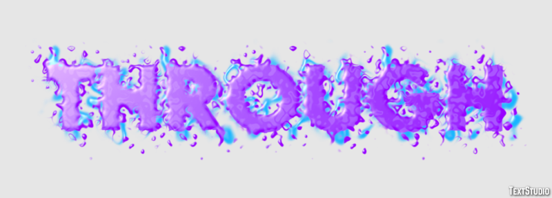 Through Text Effect