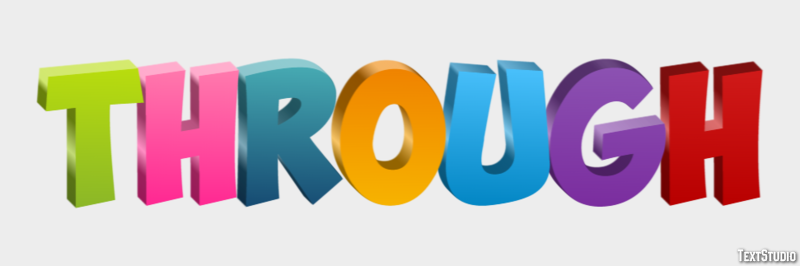 Through Text Effect