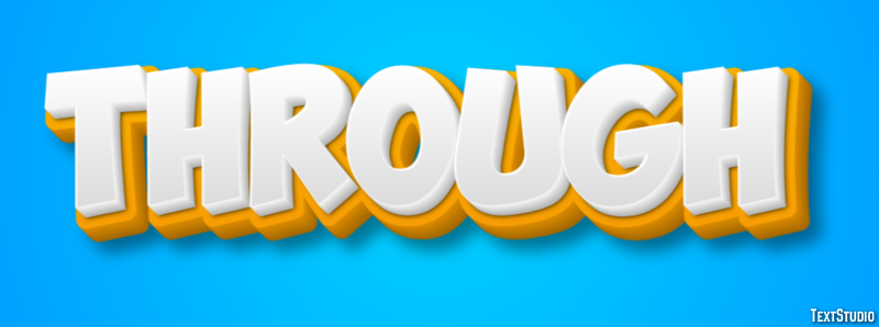 Through Text Effect