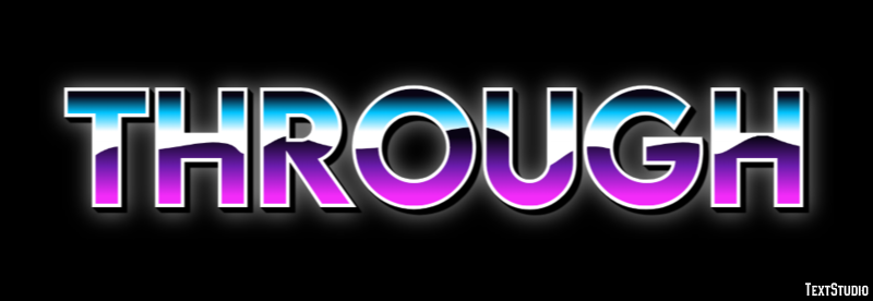 Through Text Effect
