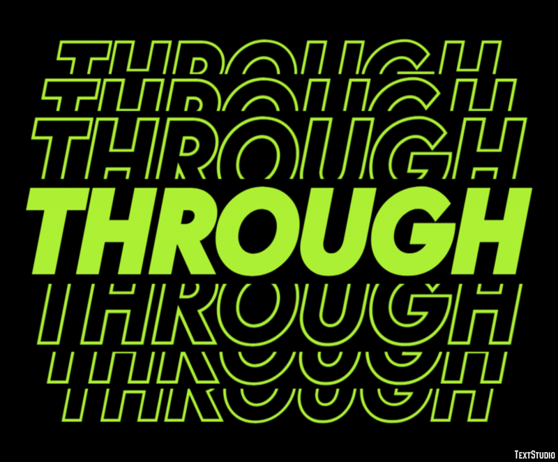 Through Text Effect