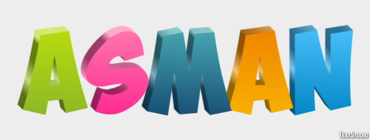 Asman Text effect